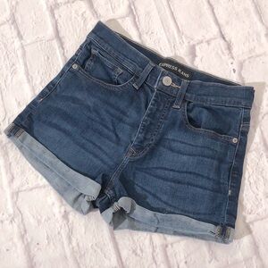 Express Dark Blue Jean Denim Shorts size 4 cotton blend NWOT